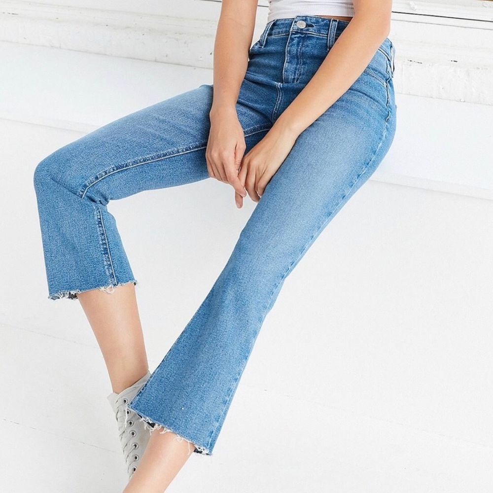 BDG High Rise Kick Flare Cropped Jeans